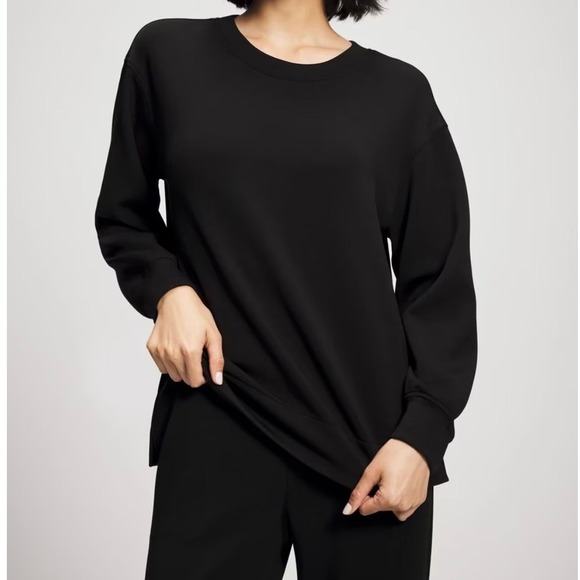 Soma Tops - Soma Black Rayon Ultra Soft Crewneck Sweatshirt, Size Medium, Closet Staple